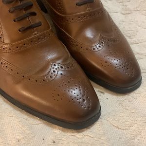EUC Spring Dress Shoes Oxfords Brown Leather Vintage Look